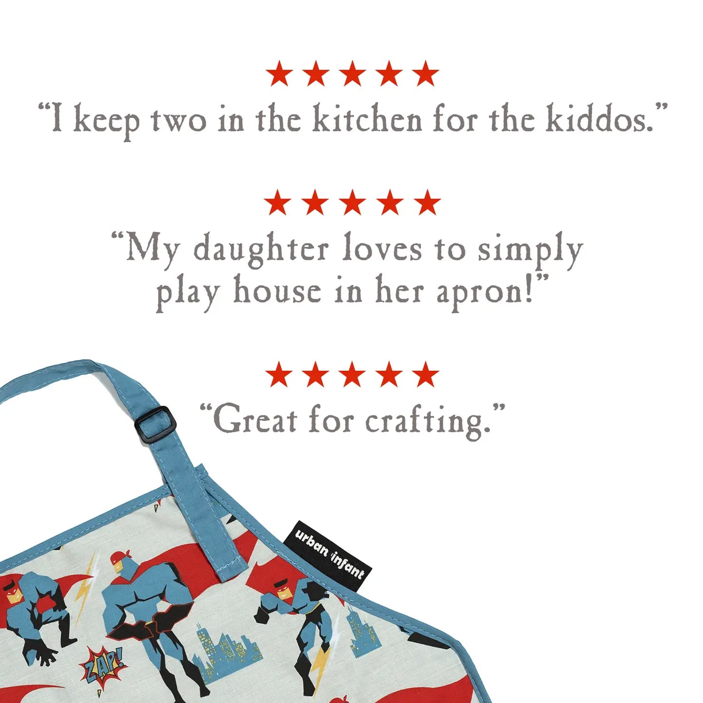 Little Helper Kids Apron, Washable Cotton/Poly - Urban Dude