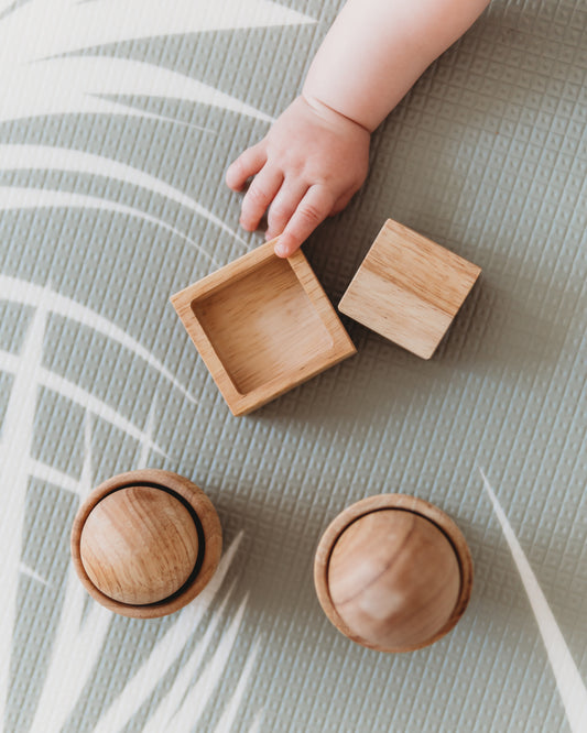 Montessori Egg, Ball & Cube Set
