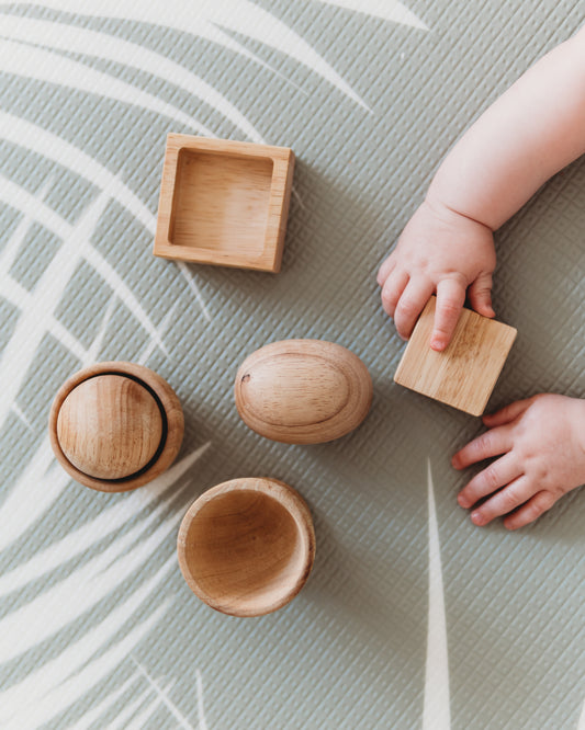 Montessori Egg, Ball & Cube Set
