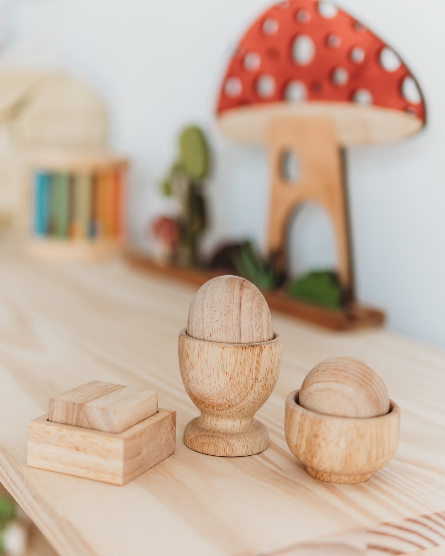 Montessori Egg, Ball & Cube Set