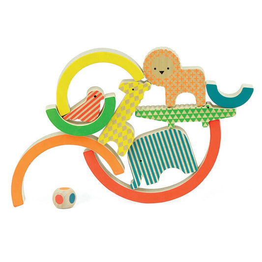 Wooden Rainbow Stacking Game