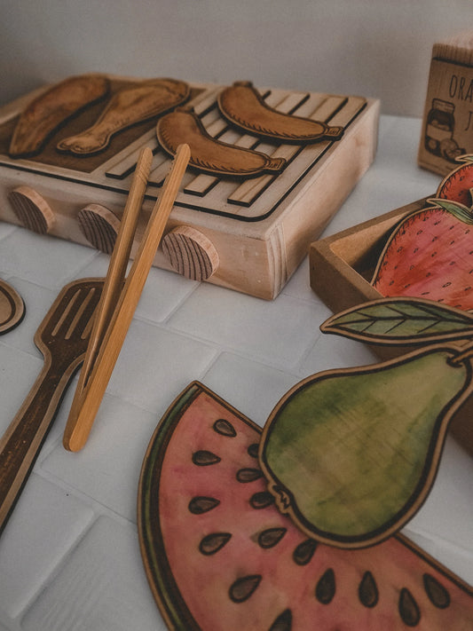 Wooden Barbecue Set