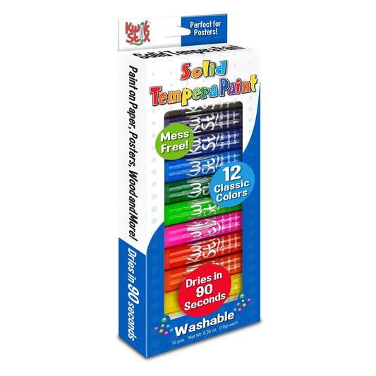 KwikStix Tempera Paint- Classic Colors (12 Piece Set)