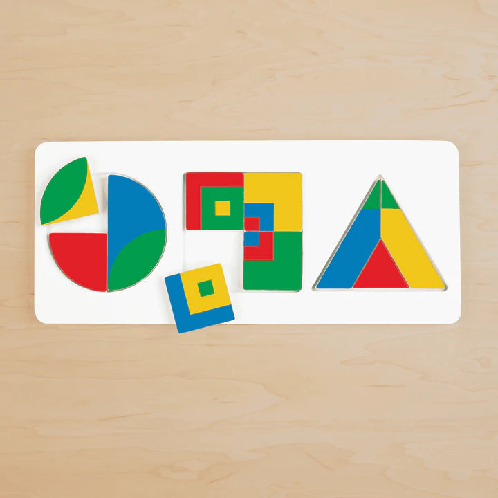 Frank Lloyd Wright Geometric Shapes Wooden Tray Puzzle