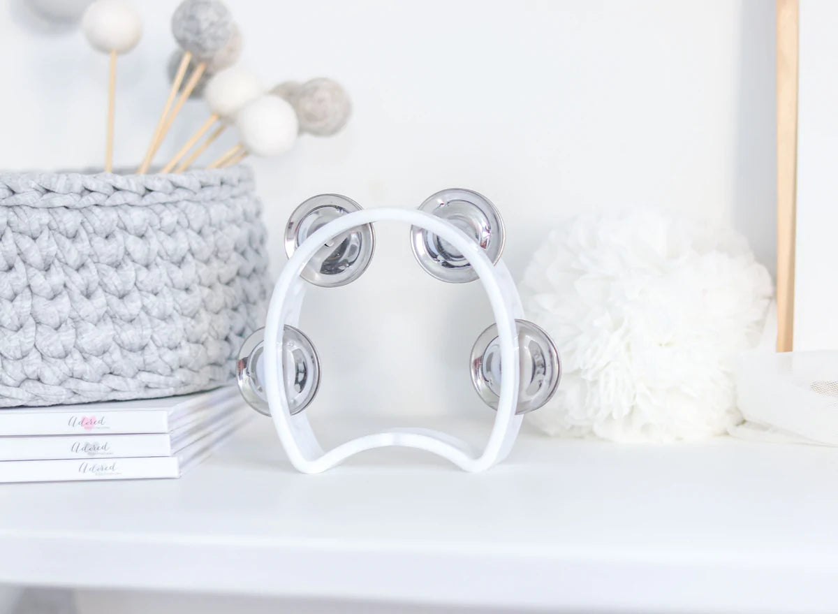 Mini White Tambourine