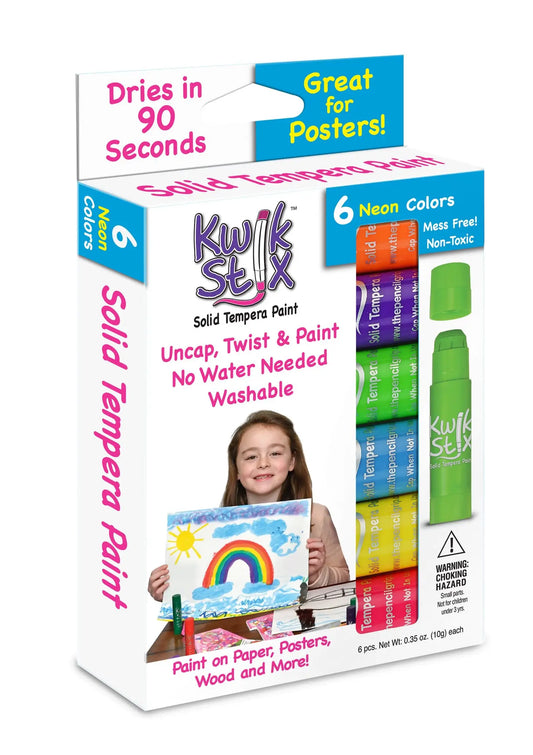 KwikStix Tempera Paint- Neon (6 Piece Set)