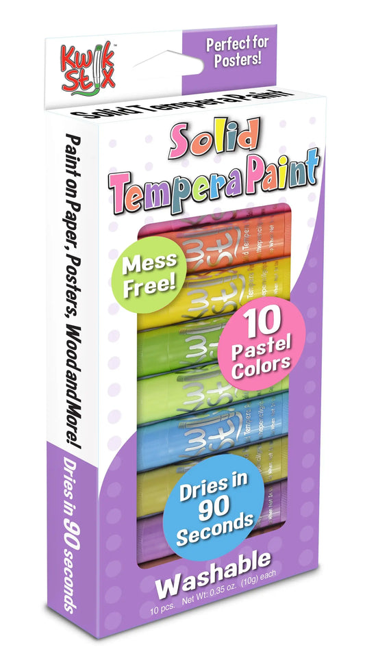 KwikStix Tempera Paint- Pastel (10 Piece Set)