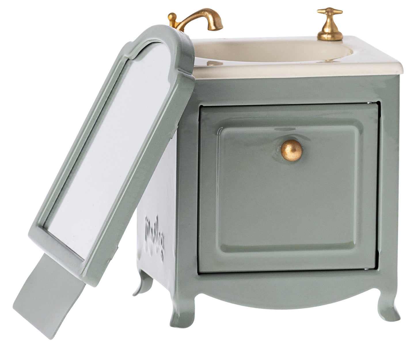 FW22 Sink dresser w. mirror, Mouse – Dark mint