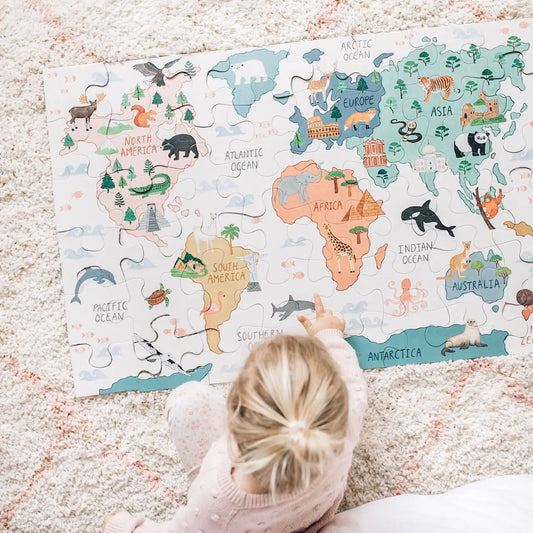 Our World Map Floor Puzzle