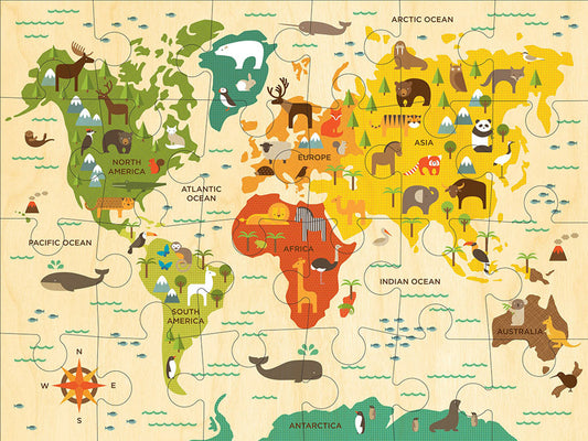Our World Floor Puzzle Map